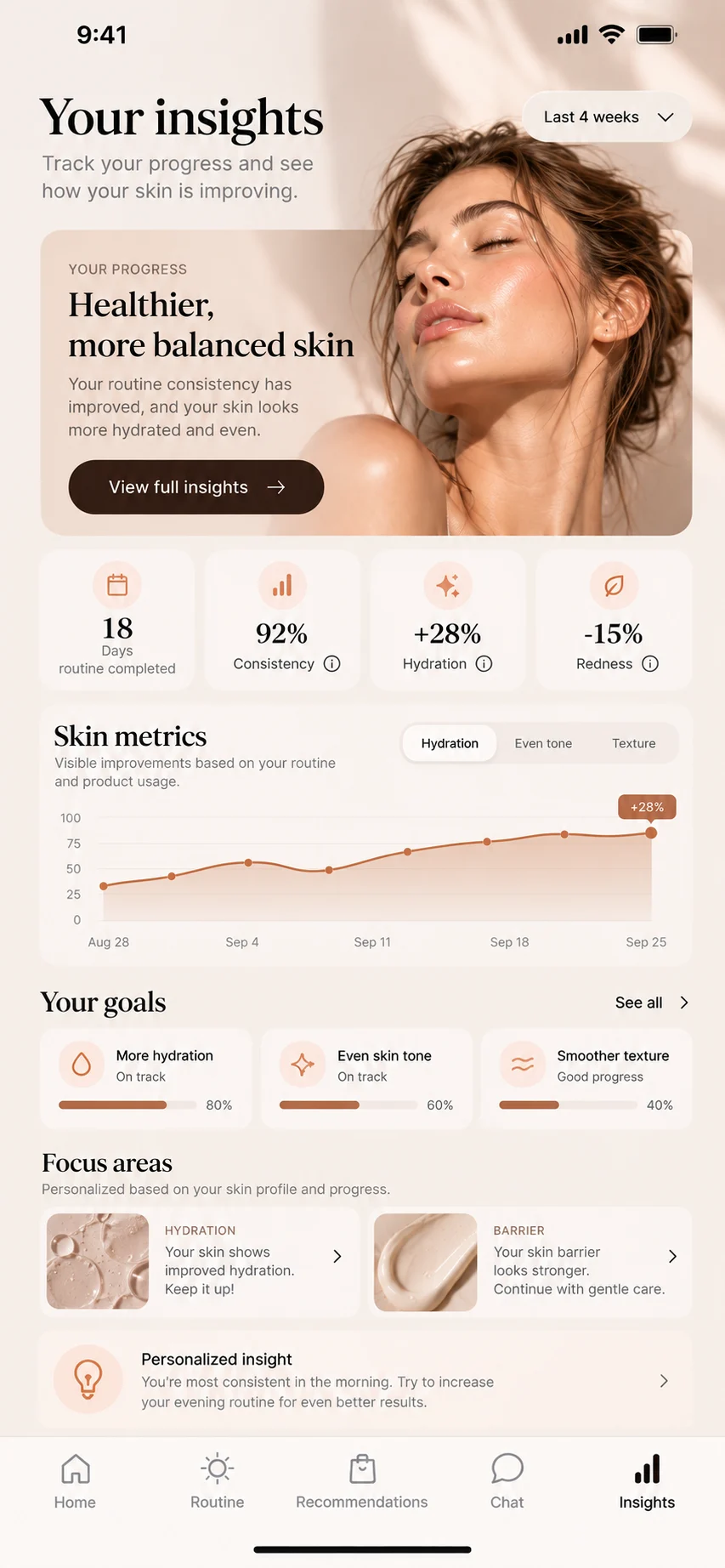 Insights screen