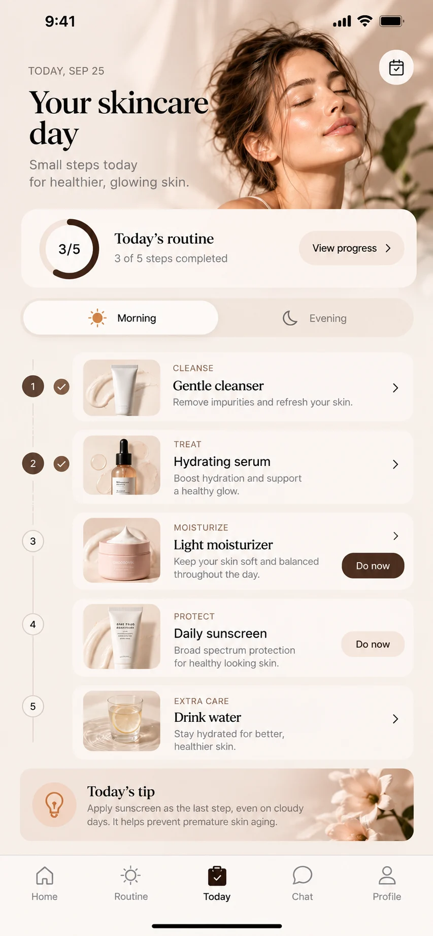 Today’s routine checklist